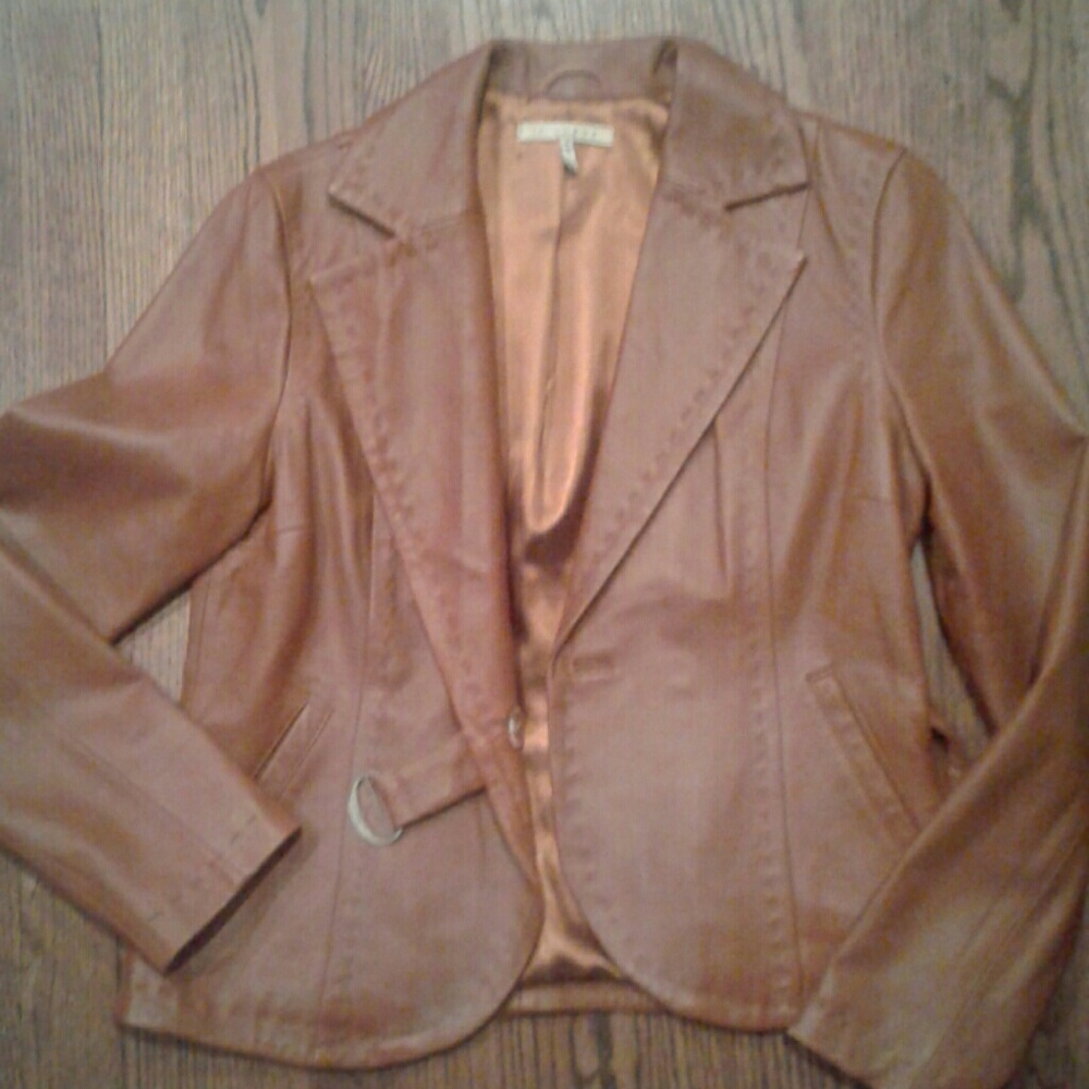 In Suede Brown soft leather jacket